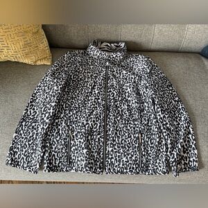 Chico’s Zenergy Neema Reversible Animal Print Jacket Sz 1 NWT